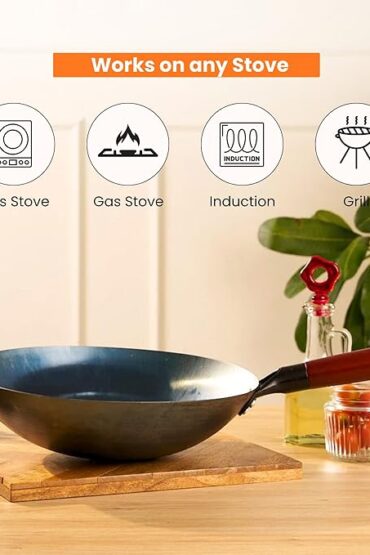 Heavy Duty Non-Stick Pan With Wood Handle
