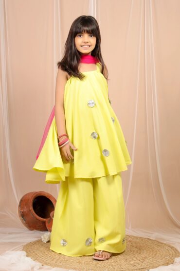 Neon Zest Sharara Set