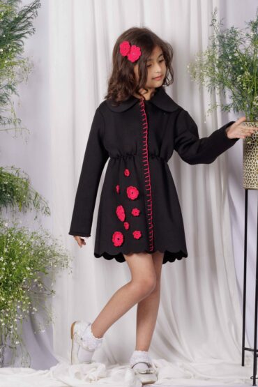 Black Rose Coat Dress