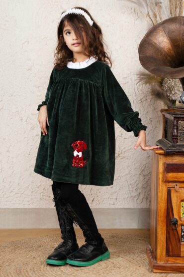 Velvet Paw Stitch Dress