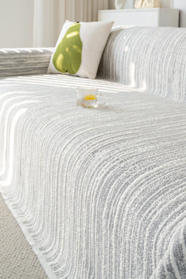 Elegance Chenille Grey Sofa Cover : [EM-SC-40]
