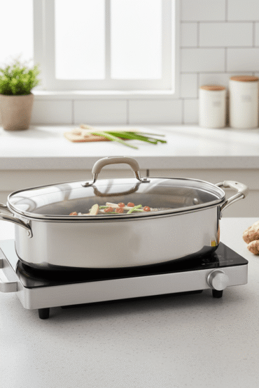 Premium Stainless Steel Food Steaming Pan
