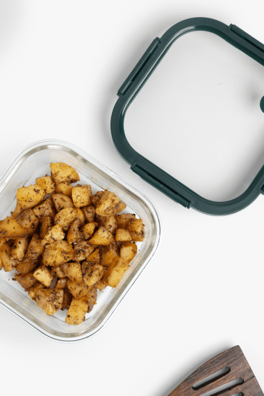 Square Borosilicate Glass Container with Vented Glass Lid (800ml)