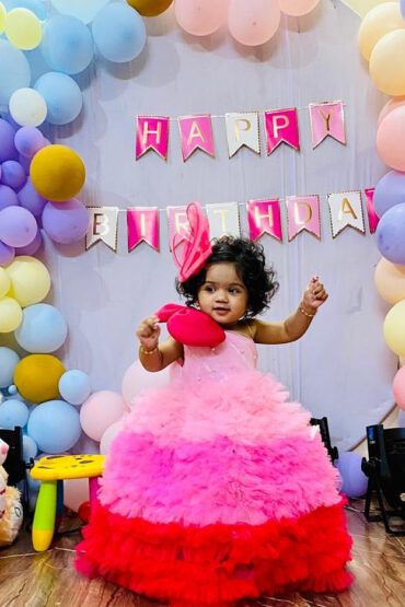 Shades of Pink Ruffled Dress