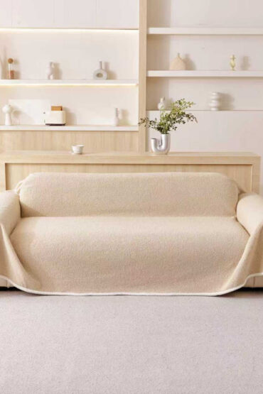 Coffee Elegance Chenille Sofa Cover : [EM-SC-44]