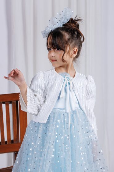 Ivory Charm Shimmer Shrug