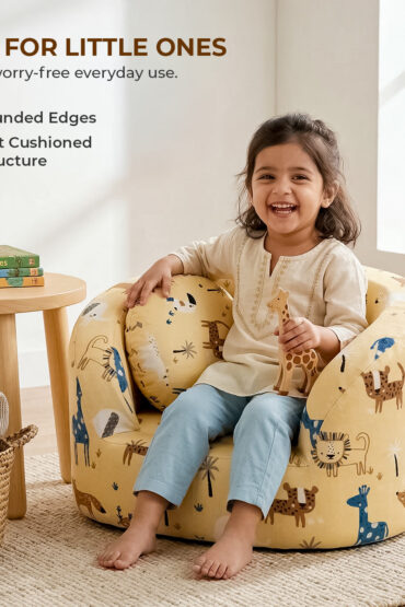 Soft Cushioned Kid?s Lounge Sofa Chair with Safari Design