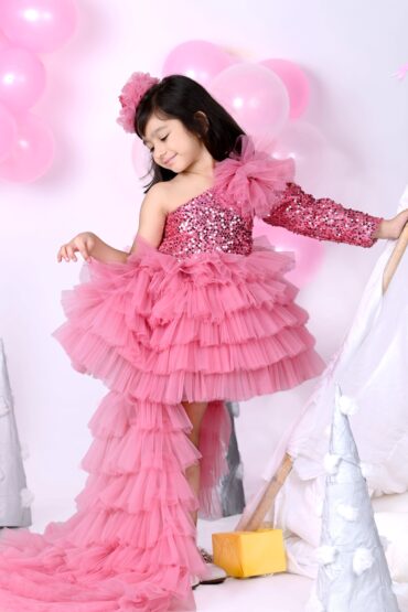 Sparkling Stardust Dress With Trail