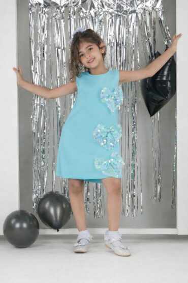 Signature Shimmer Bow Dress