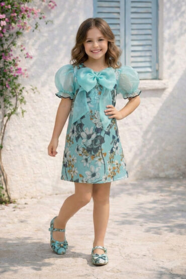 Ocean Puff Story Dress