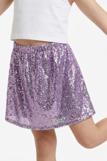 Lilac Lustre Flare Skirt