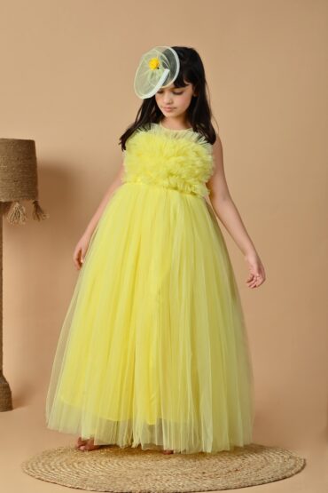 Yellow Lily Party Dress