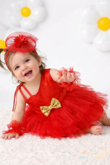 Ruby Radiance Frock Set