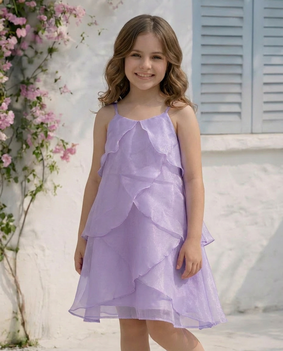 Lavender Bloom Layered Dress