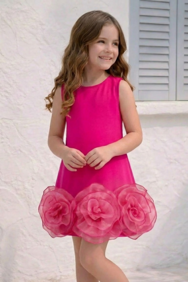 The Pink Rosette Dress