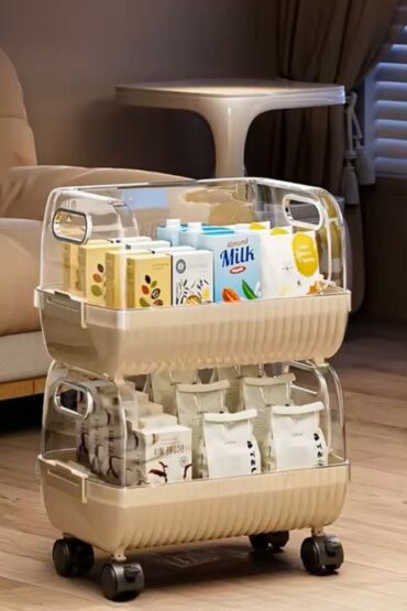 Multi-Layer Rolling Household Storage Trolley