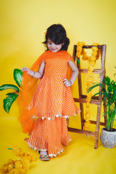 Marigold Leheriya Sharara Set